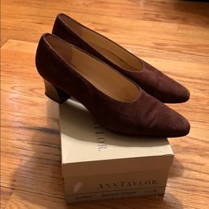 Brown Suede Ann Taylor shoes - size 7 1/2